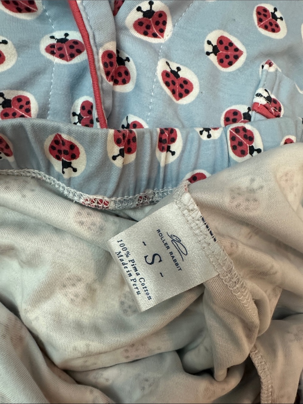 Roller Rabbit Ladybug PJ Set Size Small - Picture 2 of 3